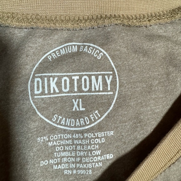 Dikotomy Premium Basics Standard Fit Packet Khaki T - Shirt - Picture 4 of 6